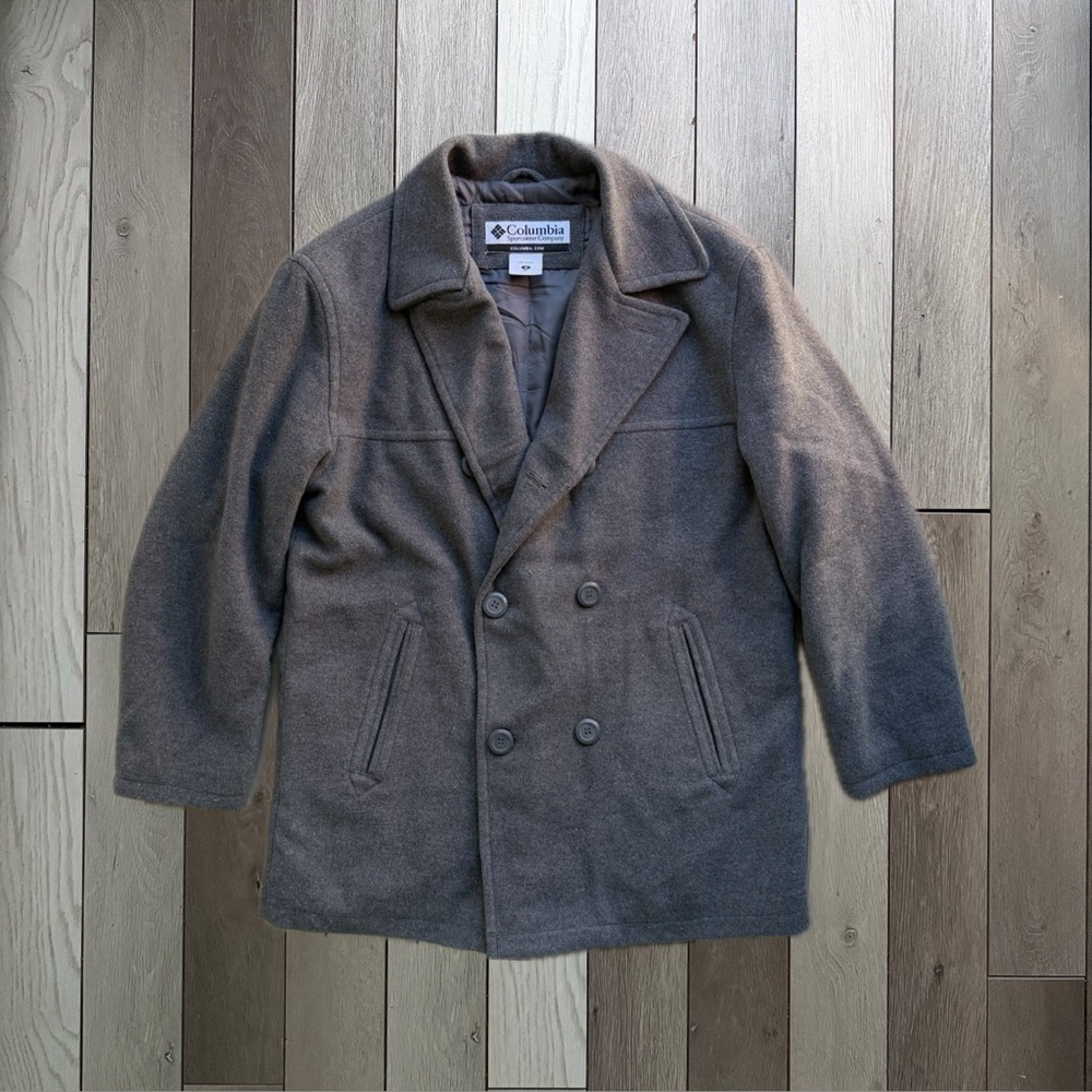 Columbia Men’s Grey Double Breasted Jacket Heavyweight